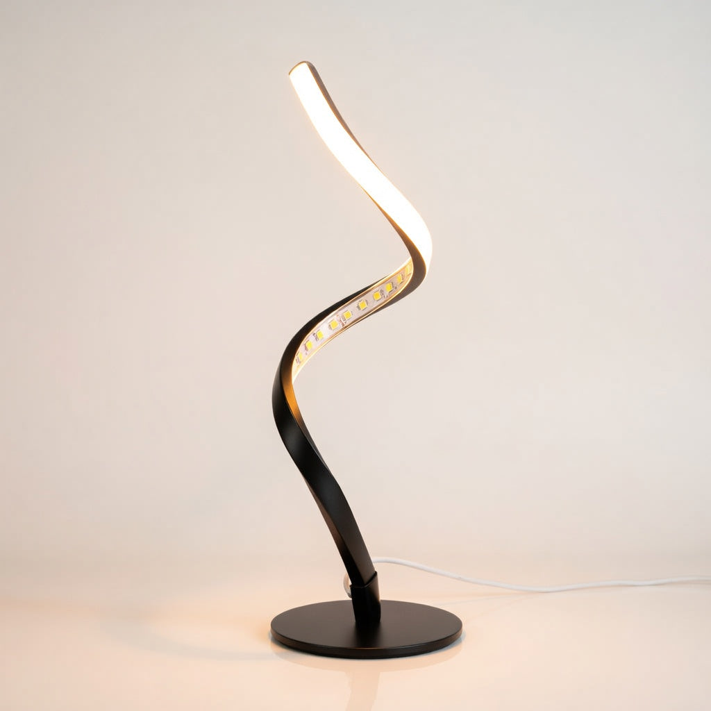 Touch Control Table Lamp with Spiral Design