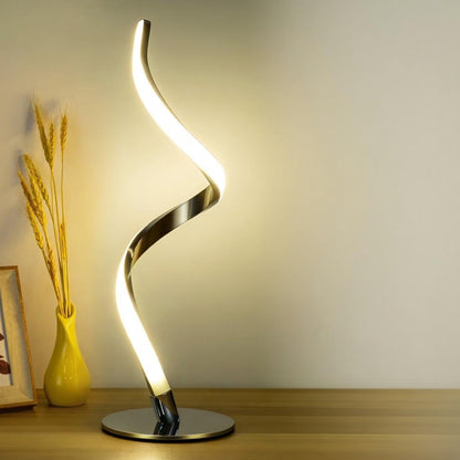 Touch Control Table Lamp with Spiral Design