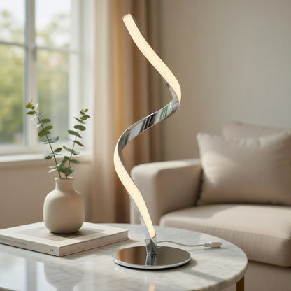 Touch Control Table Lamp with Spiral Design